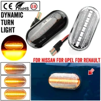 for renault clio 1 2 kangoo megane espace twingo master led dynamic side marker turn signal light for nissan opel smart fortwo