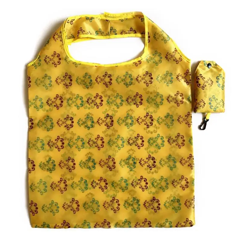 1 шт. многоразовые сумки для покупок с мешочком Модный костюм цветочным принтом