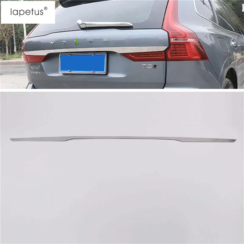 Lapetus аксессуары подходят для VOLVO XC60 Задняя Крышка багажника отделка багажника Люк задняя дверь Молдинг загрузки Гарнир Полосы комплект - Цвет: Model A