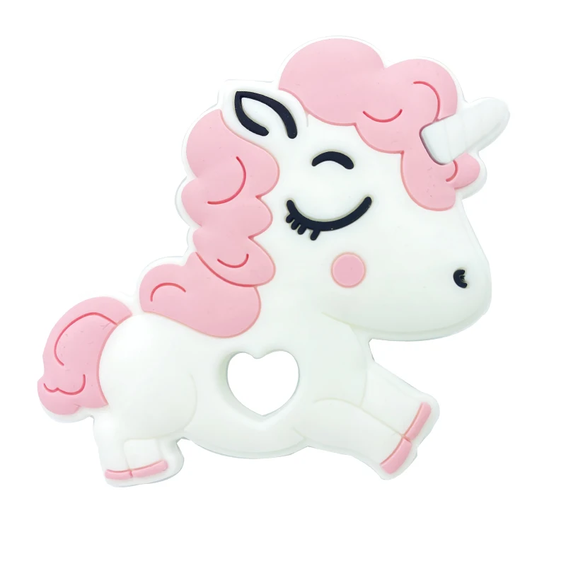 Детский силиконовый Прорезыватель для зубов в форме единорога милый ясельного
