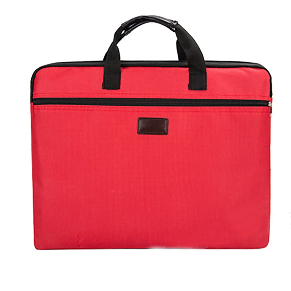 Men Women A4 Book With Handle Large Capacity Zipper Storage Organizer Travel Short Closure File Folder Canvas Document Bag