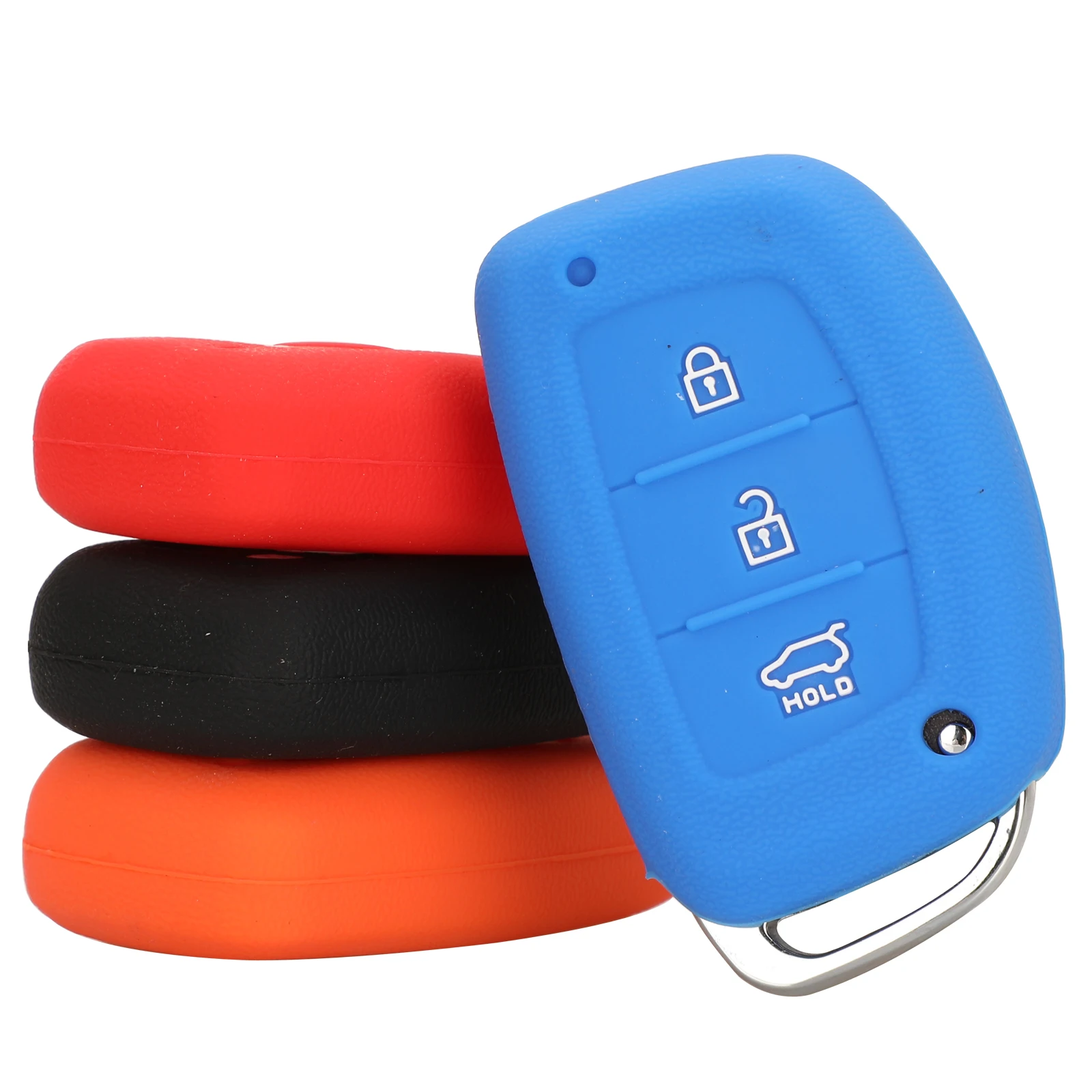 

jingyuqin New Remote 3buttons Silicone Car Key Case Cover FOR HYUNDAI TUCSON IX35 SOLARIS i25 i30 MISTRA ACCENT