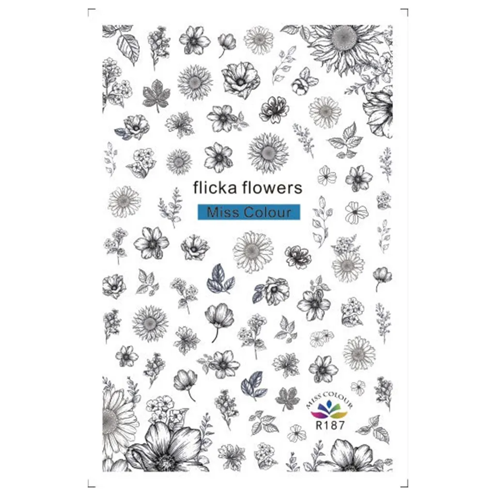 Ультратонкая наклейка для ногтей с цветочным орнаментом | Красота и здоровье