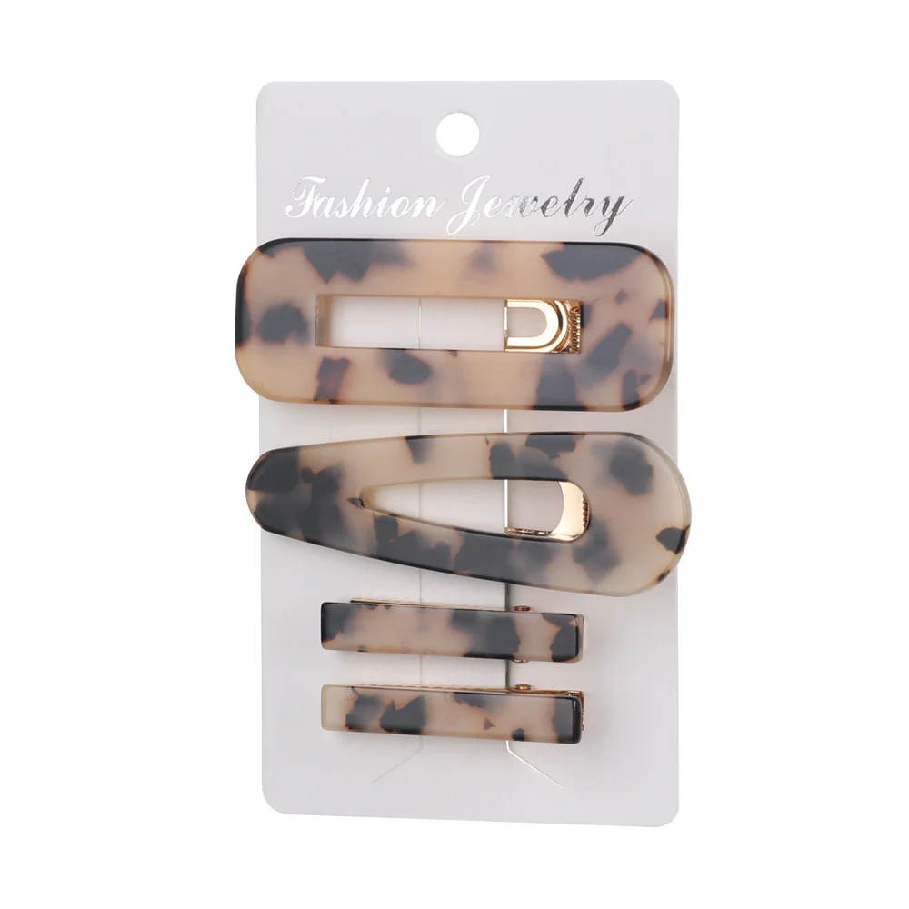 Заколка для волос женская с леопардовым принтом элегантный зажим