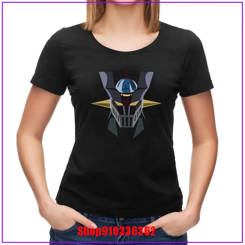 Повседневные уникальные винтажные топы из натурального хлопка с аниме Mazinger | Футболки -4001363916767