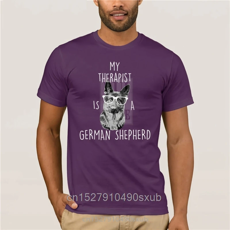 

Funny German Shepherd T Shirt German Shepherd Therapist Street men new sun men T shirt
