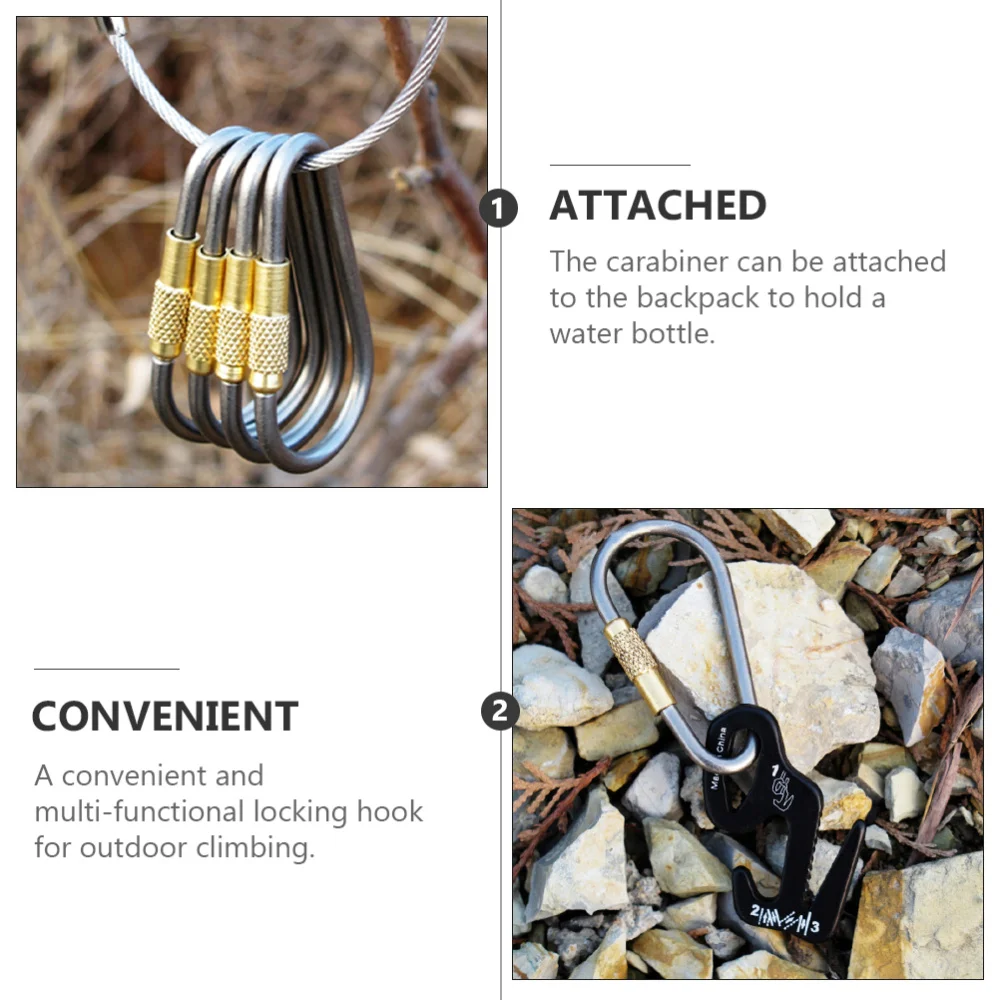 

1pc D Shaped Carabiner Heavy Duty D Type Buckle Multifunction Carabiner