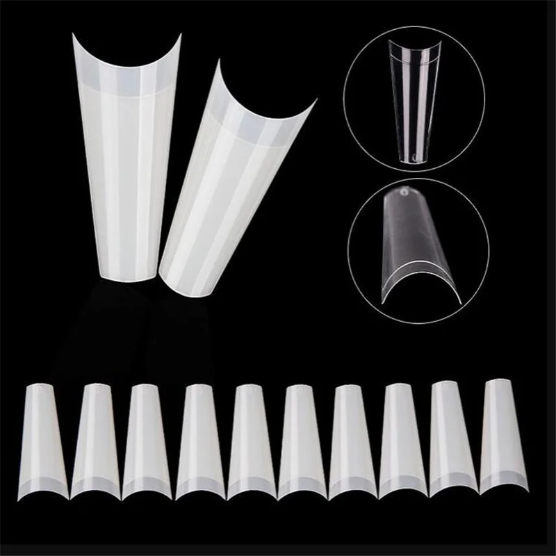 500 шт./лот ABS гвозди накладные ногти для профессионального маникюра французский