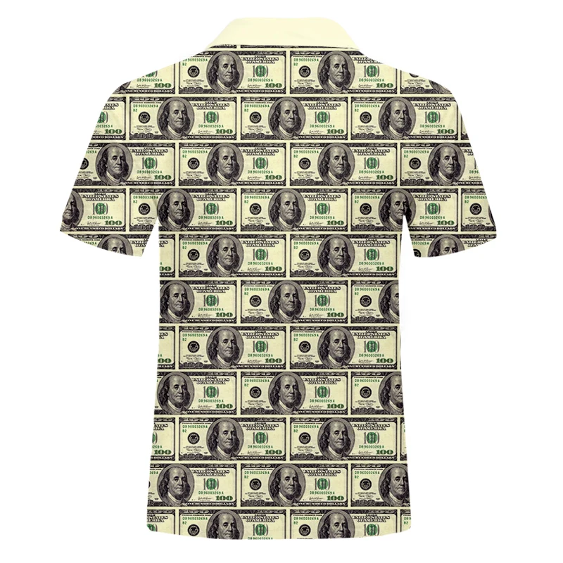 Футболка поло IFPD мужская с принтом долларов модная рубашка в стиле хип хоп