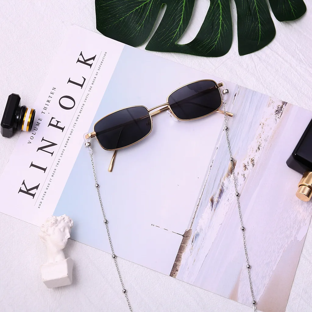 Глаз Стекло очки для чтения глаз с жемчугом и бисером шнурок-цепочка держатель