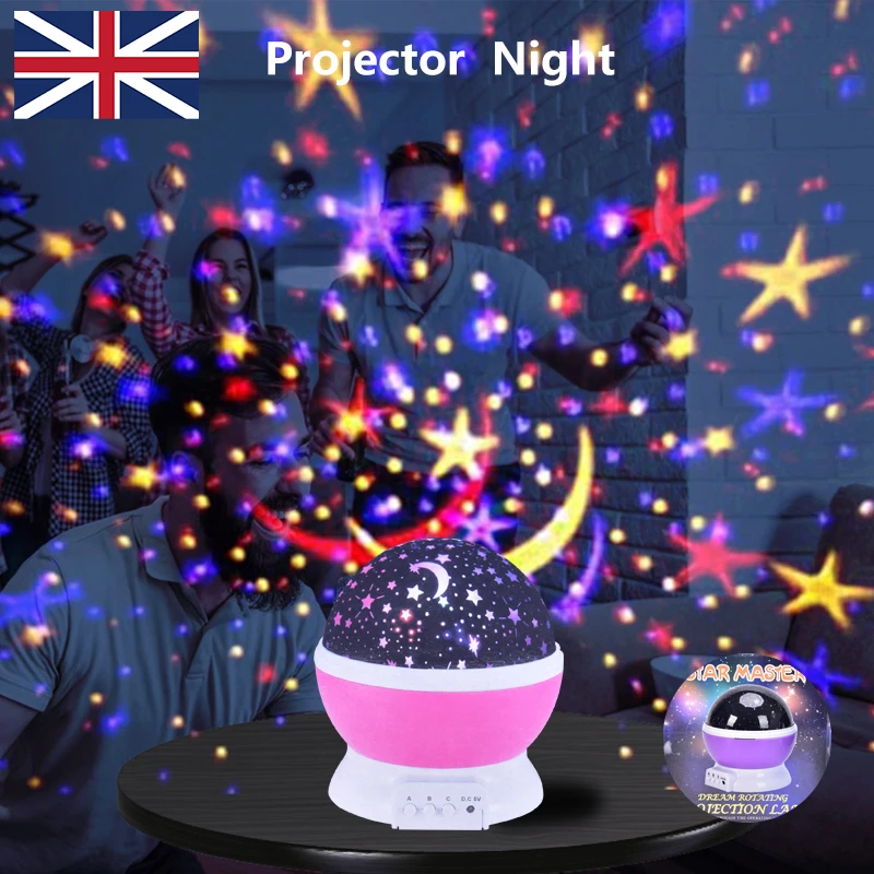 

Вращающийся светодиодный ночник, проектор, Потолочная звезда, небо, луна, детская спальня, подарок