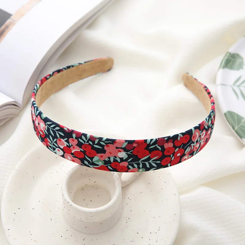 Женская винтажная повязка на голову Diadema Plana с цветочным принтом Простые ретро