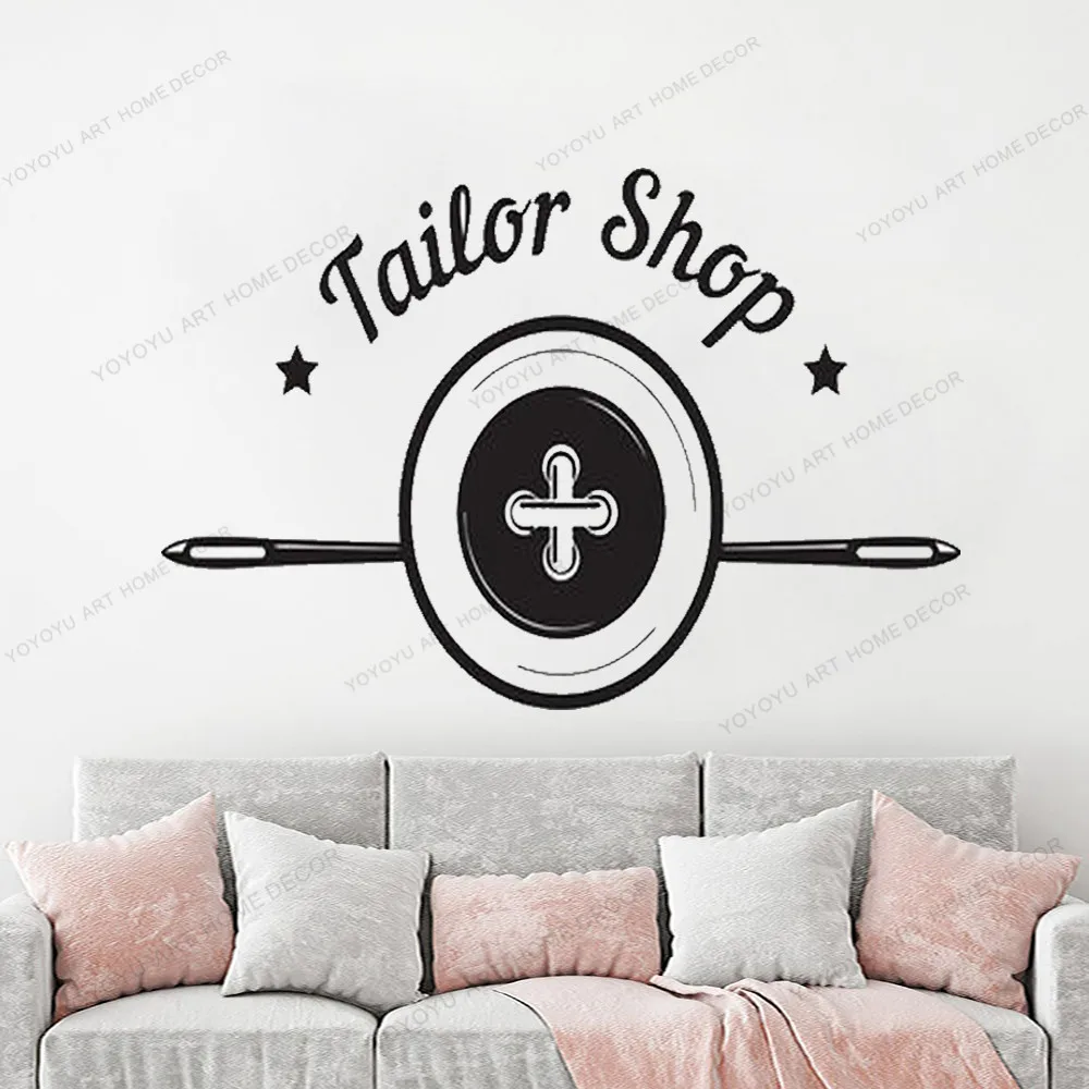 

Atelier wall decal Tailor Shop Sewing kids room stickers Fashion Clothes Stickers Shop Custom personalized yw-727