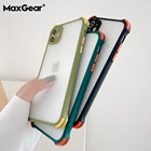 Защитный ударопрочный чехол-бампер для камеры iPhone 11 Pro XR XS Max X 8 7 7 plus 11Pro SE 2, матовая прозрачная задняя крышка