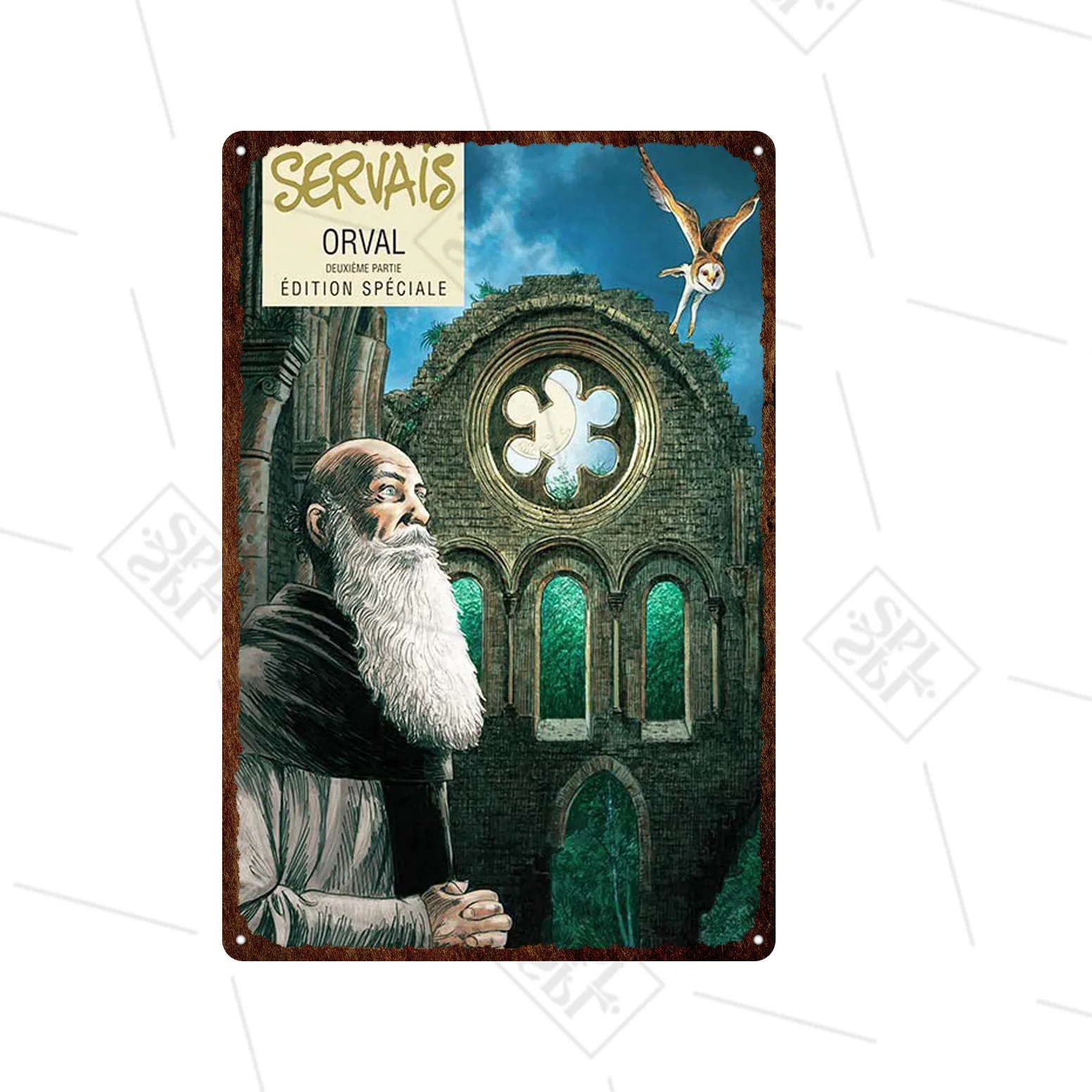 Пивной бренд ORVAL портрет винтажный металлический знак настенная наклейка для