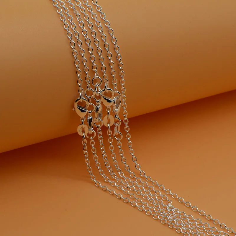 Ожерелье цепочка женское из серебра 925 пробы с застежкой лобстером 16 30 дюймов