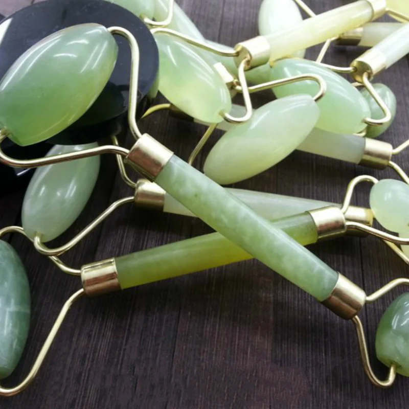 1 шт. нефритовый ролик с двойной головкой для массажа лица|Массажный из ЭВА| |