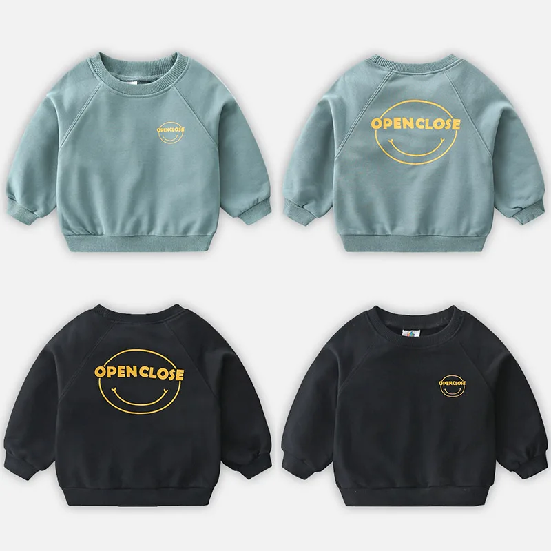 

2020 Spring Toddler Boys Hoodies High Quality Cotton Casual Letter Long Sleeve Sweatshirts for Boy Kids Clothing Child Pullover
