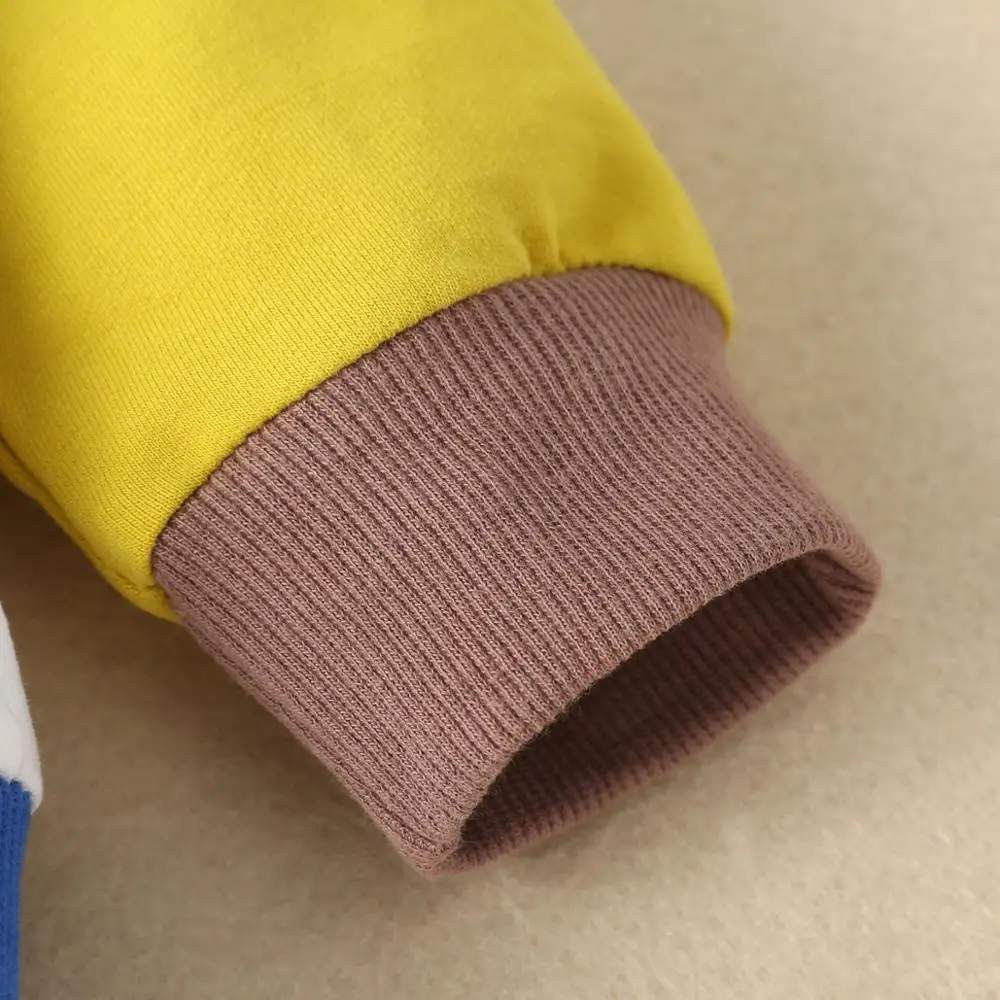 Одежда для маленьких мальчиков 2019 Осенний свитшот модные топы с цветными блоками