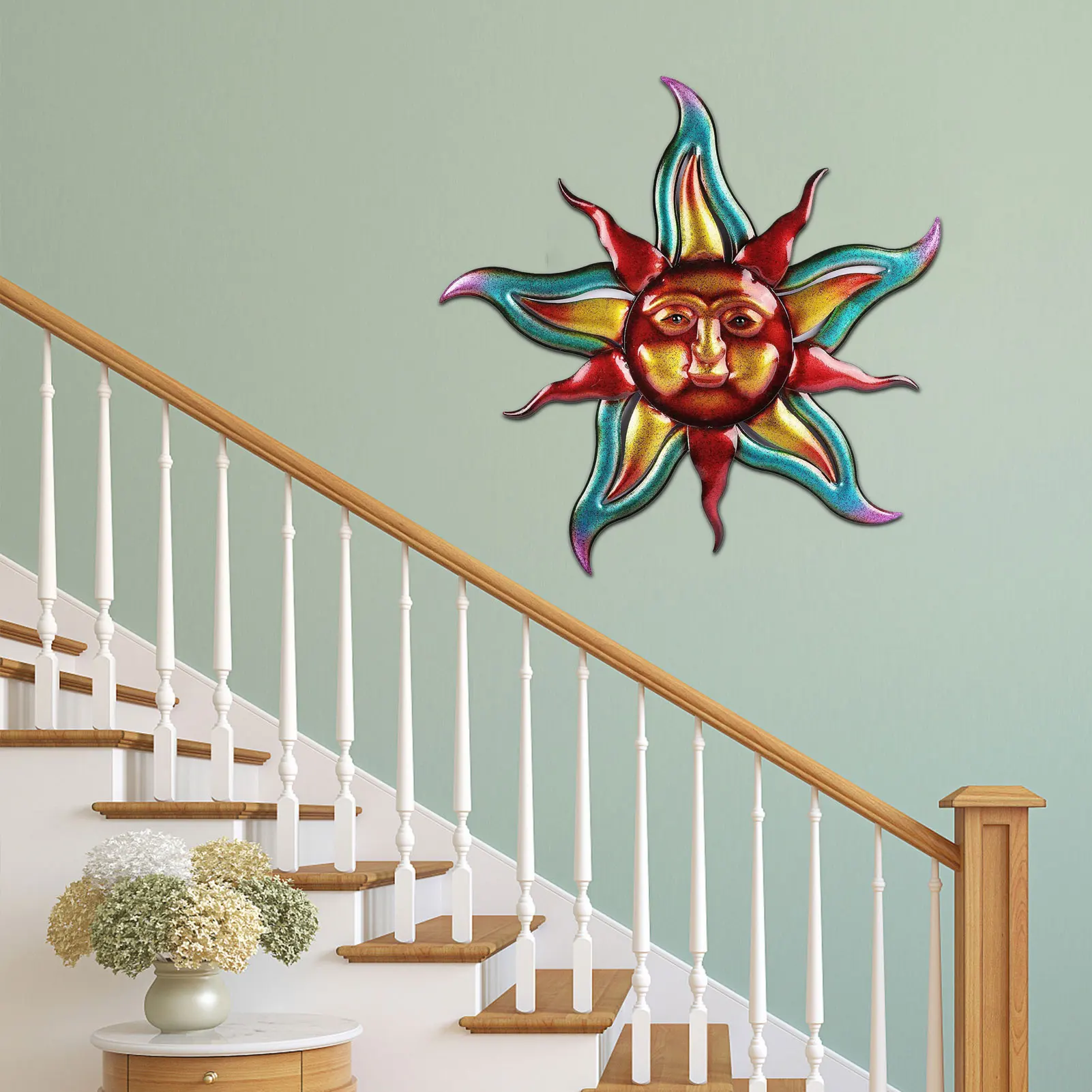 

Sun Wall Decor, Decorative Metal Sun Face Wall Art Outdoor, Hanging Home & Garden Decorations For Patio, Porch And Very Well