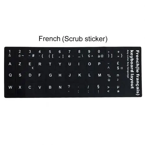 French Новое поступление русские испанские английские французские буквы ПК ноутбук клавиатура наклейки - Цвет: French