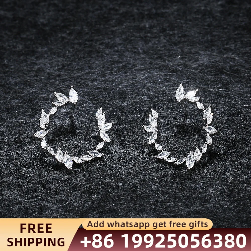 

Женские серьги из серебра 2021 пробы, с фианитом