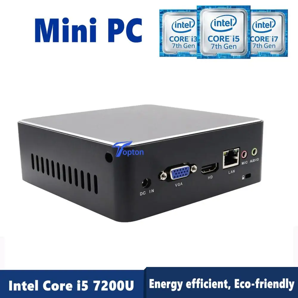 Windows 10 стикер/Linux мини ПК Intel Core i5 7200U i3 7100U Мини карманный компьютер WiFi HDMI и VGA порты 1