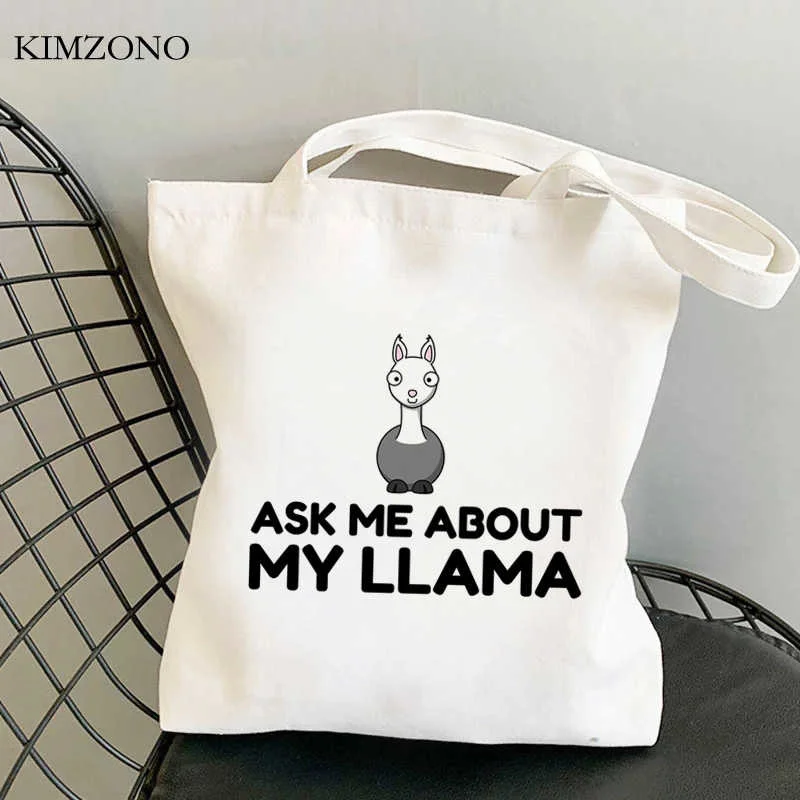 

Lama Llama shopping bag shopping bolsa tote bolso bag sacola reusable grab