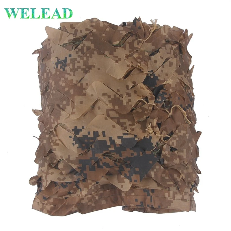 WELEAD 2 5 м пиксельный пустынный усиленный военный камуфляжная сетка песочный