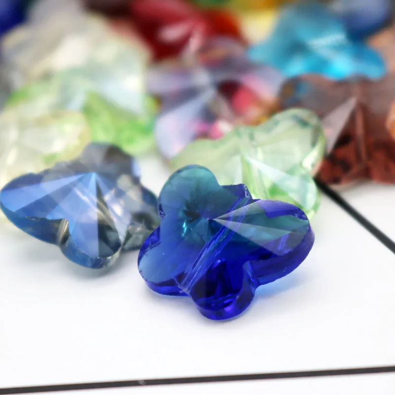 Новые хрустальные бусины 10x14 мм 50 шт./лот цветные стеклянные подвески в форме