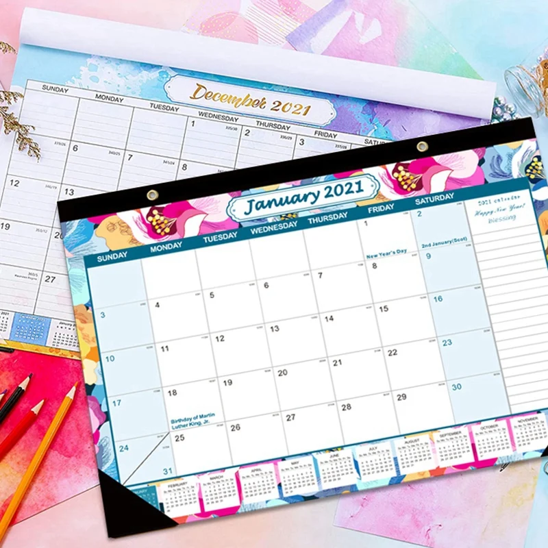 

2021 Desk Calendar 12 Months Monthly Planner 2021 Calendar Desk Memo Daily Schedule Agenda Organizer Office
