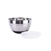 practical and durable non slip with lids stainless steel mixing bowls kitchen utensil bowl for salad bread pastries cake bowl