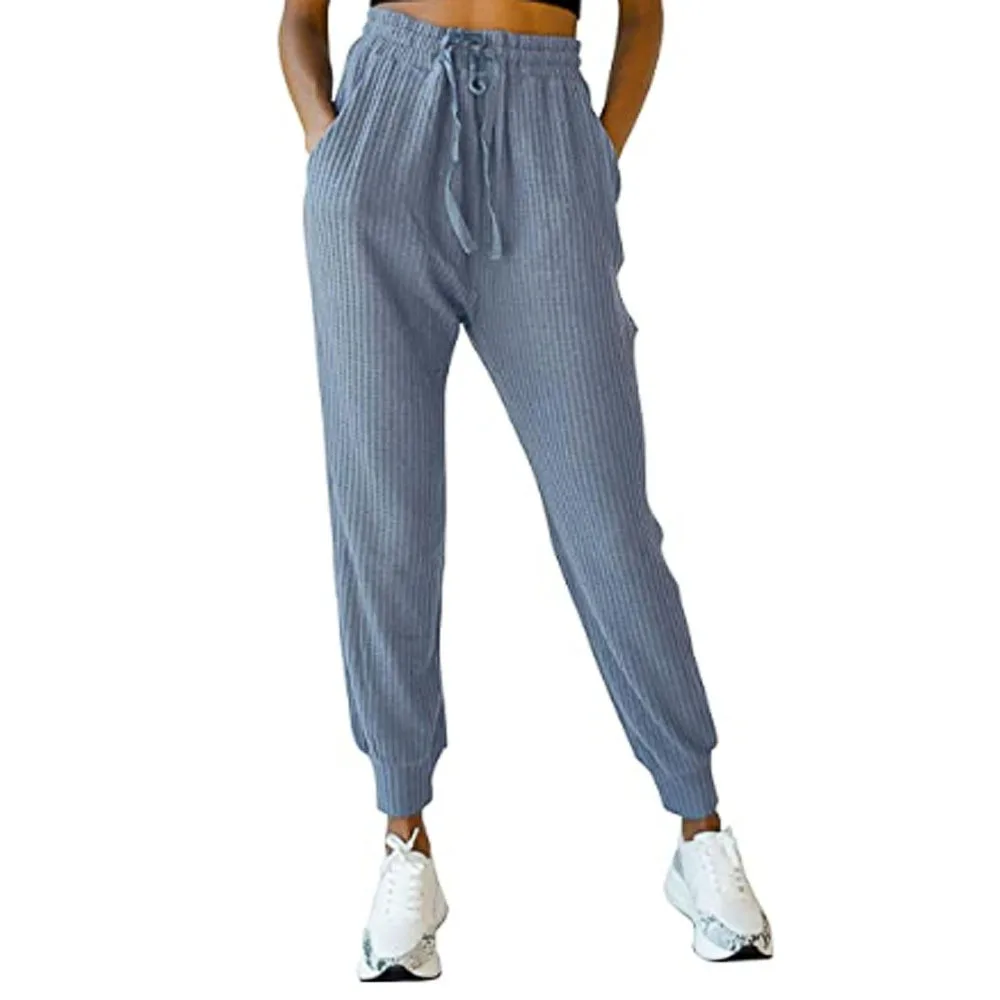 

2020 women's pants sportswear casual waffle pocket