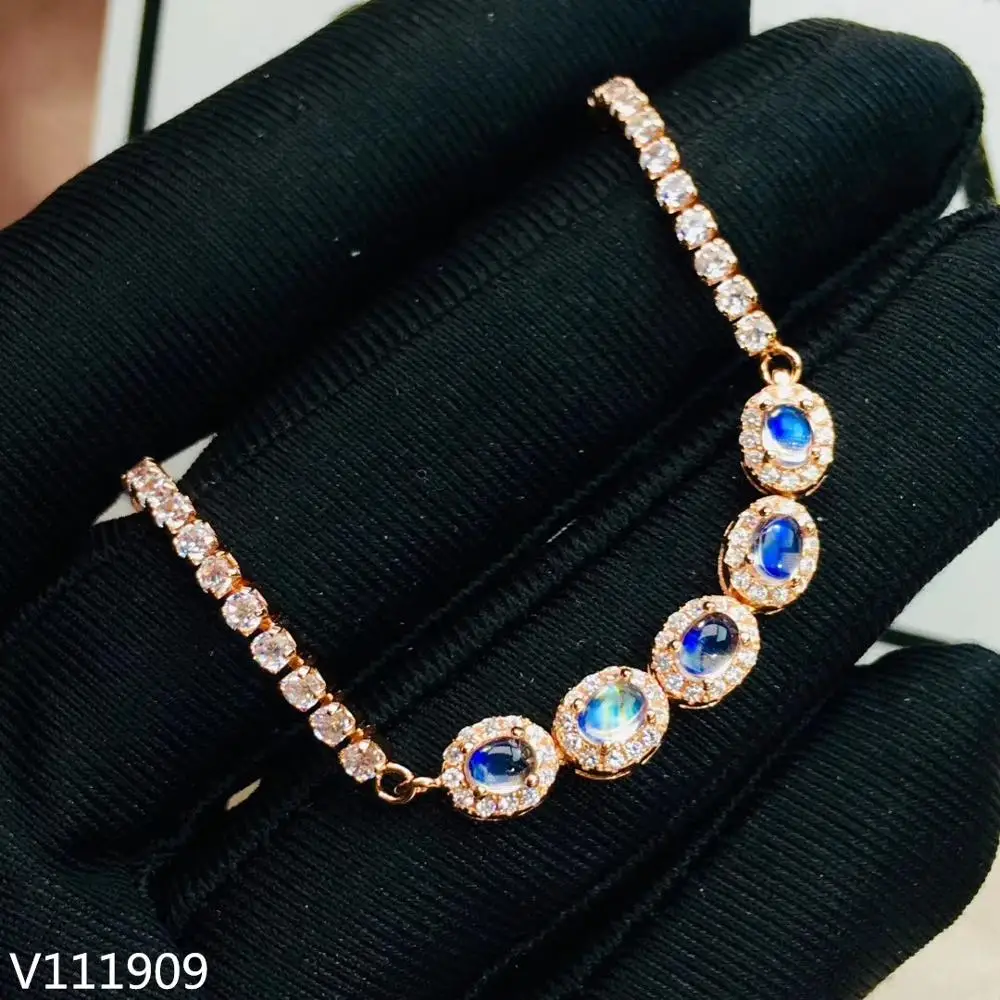 KJJEAXCMY бутик ювелирных изделий женский браслет из натурального лунного камня с