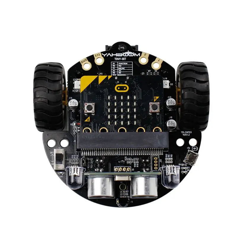 

1Set Micro:bit Graphical Programming Robot Mobile Platform Smart Car V4.0 Support Line Patrol Ambient Light Accessories