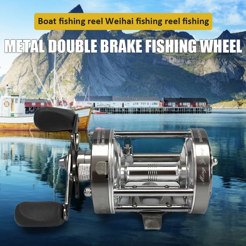

Metal Drum Fishing Reel 2+1BB Strong Long Casting Saltwater Left Right Hand Fly Trolling Sea Fishing Wheel Tackle