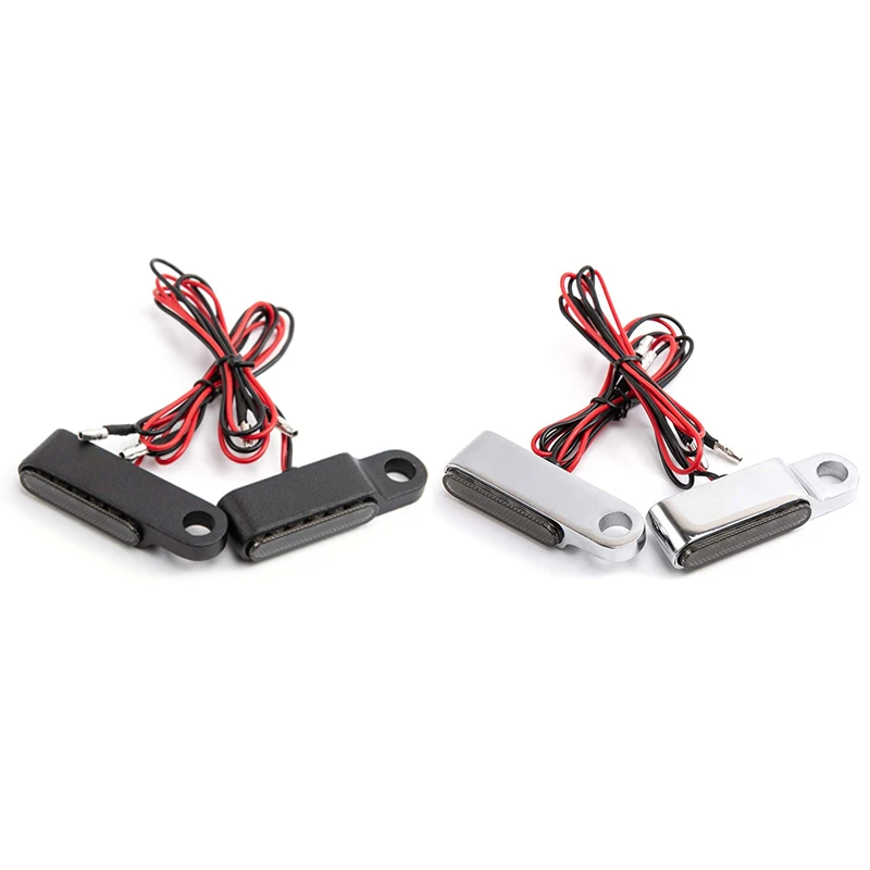 

2PCS Amber Motorcycle Handlebar Brake Clutch Lever Mount LED Turn Signal Indicators Light Blinker Lamp