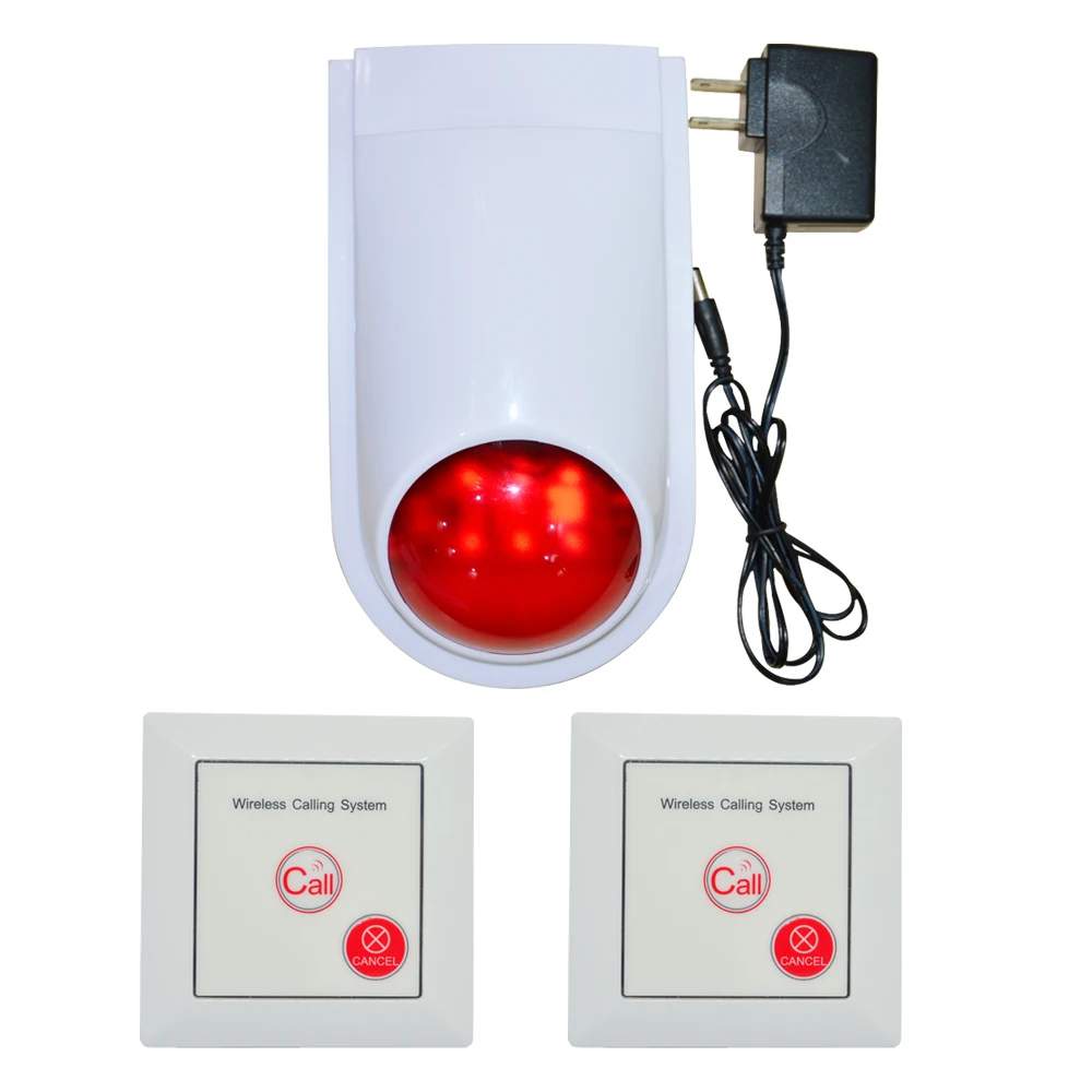 2key 86mm button Открытый беспроводной 433 МГц стробоскоп сирена светодиодный стробоскоп сирена охранная сигнализация PIR датчик движения дверь открытая Кнопка тревоги вызов - Цвет: 2key 86mm button