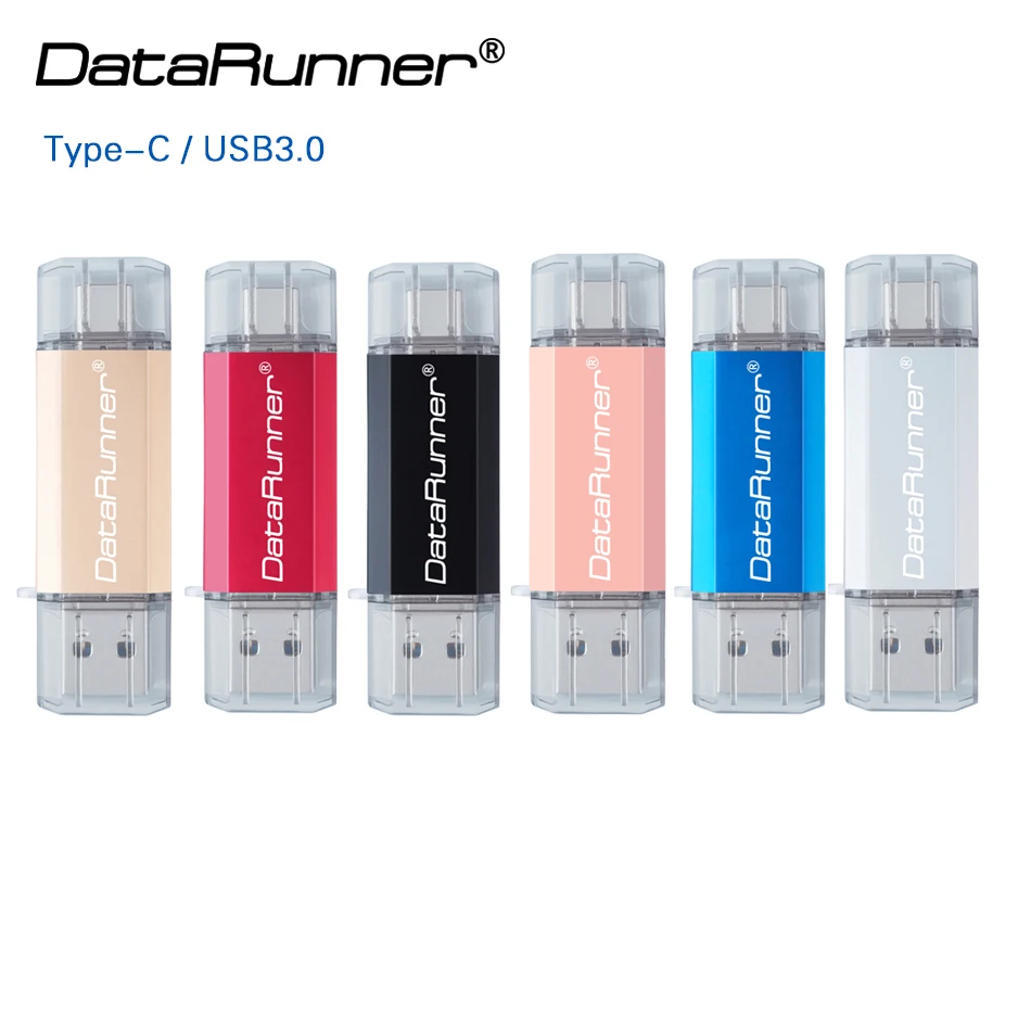 DataRunner OTG USB флеш накопитель 2 в 1 Тип C и Usb флешка 3 0 16 ГБ 32 64 Гб 128 256 Флешка 0|USB