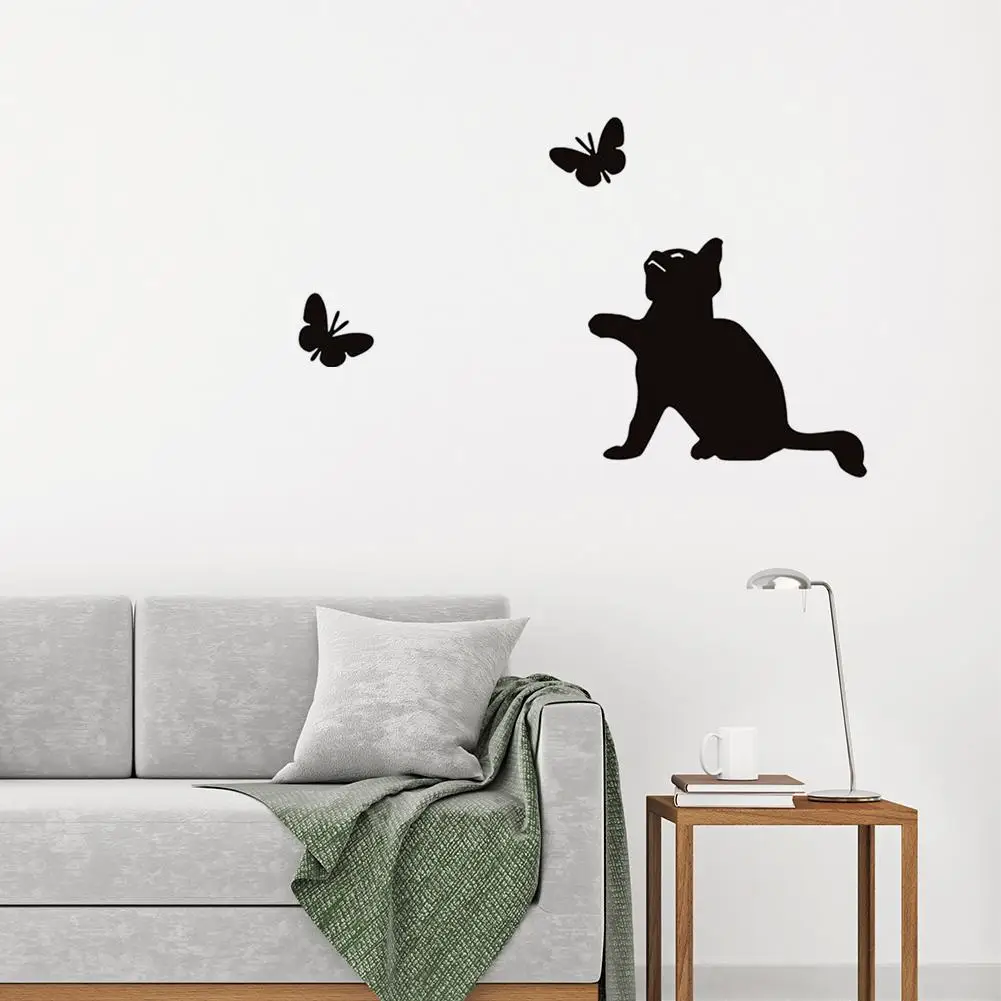 Водостойкая Съемная самоклеящаяся наклейка на стену из ПВХ с изображением кота