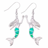 fashion mermaid earrings charms bridal wedding birthday gift for women earrings ear decoration jewelry