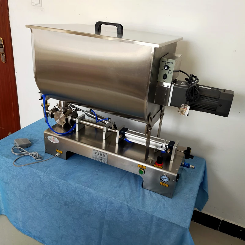 

U Type Paste Filling Machine Single Head Stainless Steel Desktop Filler Quantitative Filling Machine 180W