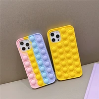 agrotera soft silicone case cover for iphone 7 8 plus x xs xr 11 12 13 mini pro max push pop it bubble sensory fidget toys