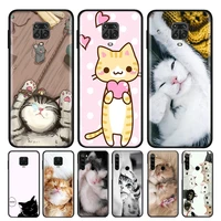 sleeping kitten cat silicone cover for xiaomi redmi note 9 9a 9c 9s pro max 8t 8 7 6 5 pro 5a 4x 4 prime phone case