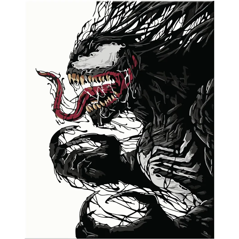 Картина по номеру DIY дропшиппинг большой размер Монстр сюрприз капитан фигурка