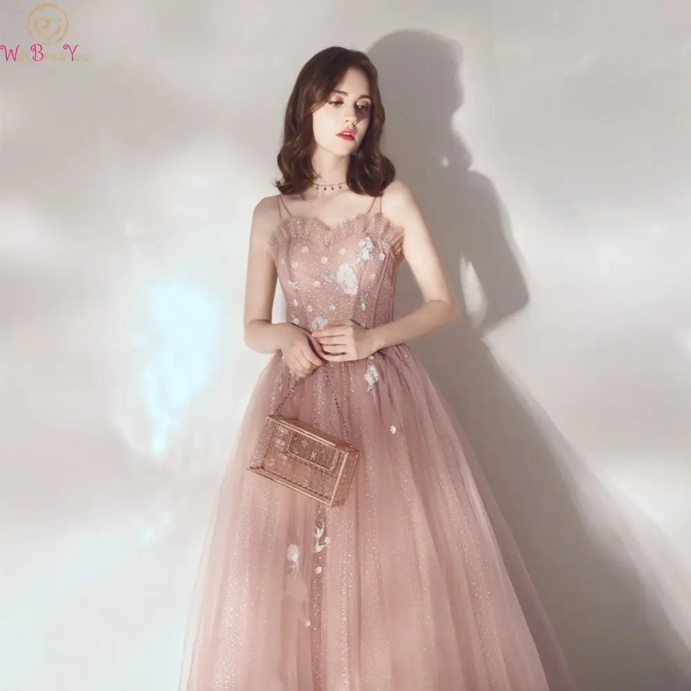 

Женское длинное розовое платье на завязках, вечернее платье для выпускного вечера с аппликацией и вырезом сердечком, платье для торжества, ...