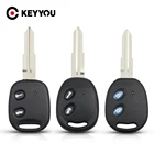 KEYYOU 10x2 кнопки для Chevrolet LOVA Sail Epica Lechi Spark дистанционный ключ необработанный латунный лезвие Замена пустого ключа