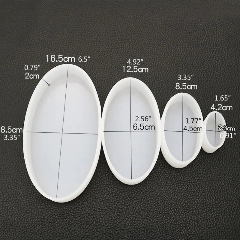 

Handmade Large Oval Bottom Mold Jewelry Silicone Mould Crystal Epoxy Resin Mold X4YA