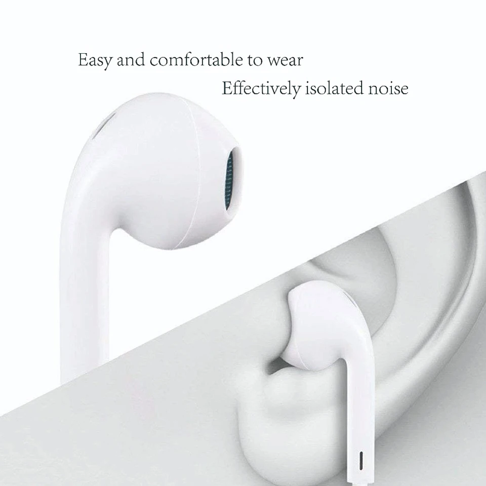 Наушники Apple Earpods с разъемом 3,5 мм и разъемом Lightning, наушники-вкладыши, спортивные наушники, наушники для iPhone/iPad, Android