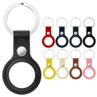 Защитный кожаный чехол для airтеги с кольцом для ключей, портативные аксессуары против царапин, защитный чехол из натуральной кожи для бирок